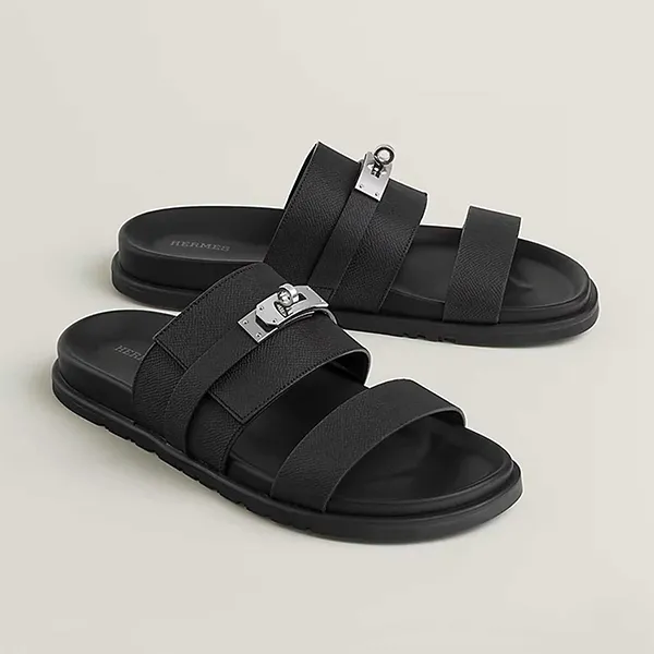 Dép Nam Hermès Jackson Sandal Màu Đen Size 40