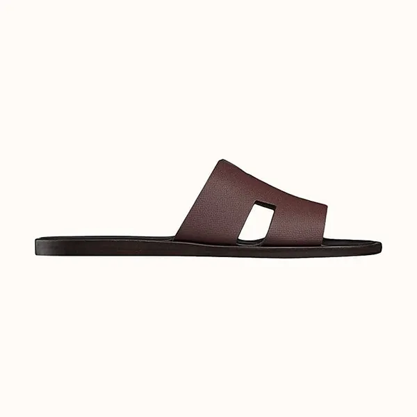 Dép Nam Hermès Sandal Brown Màu Nâu Size 40