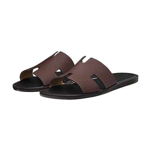 Dép Nam Hermès Sandal Brown Màu Nâu Size 40