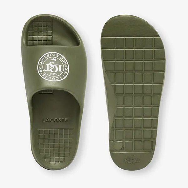 Dép Nam Lacoste Men's Serve Slide 2.0 48CMA0011 255 Màu Xanh Size 40.5