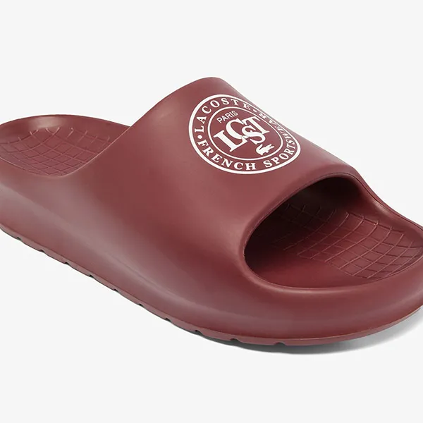 Dép Nam Lacoste Men's Serve Slide 2.0 48CMA0011 2H2 Màu Đỏ Đô Size 42