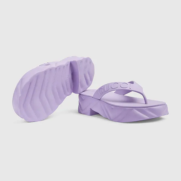 Dép Nữ Gucci Women's Thong Platform Sandal 746334 JFM00 5306 Màu Tím Size 35