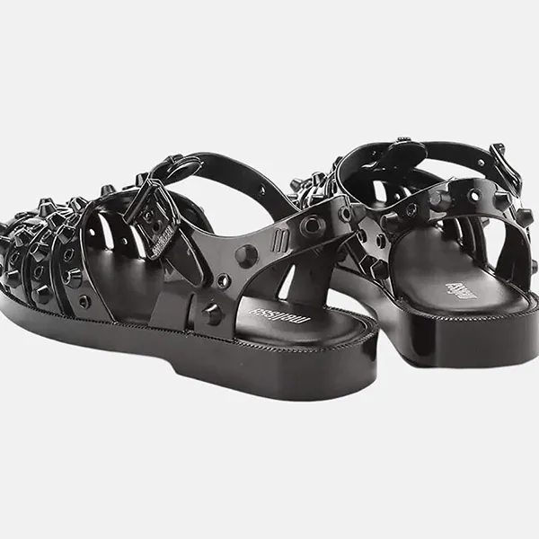 Dép Sandal Melissa MLS Đinh Tán 91490SH806A23DGS Màu Đen Size 40