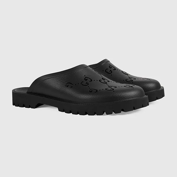 Dép Sục Nam Gucci Slip On Sandal 655517 JFB00 1000 Màu Đen Size 5 - Dép - Vua Hàng Hiệu