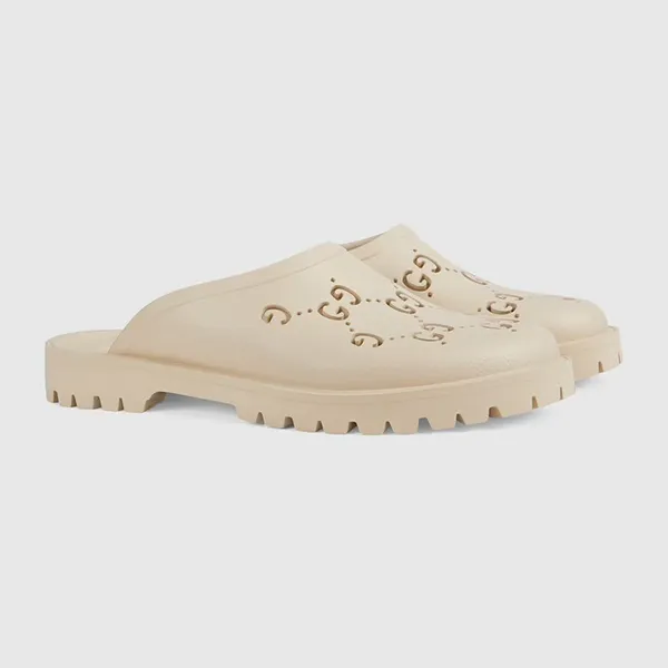 Dép Sục Nam Gucci Slip On Sandal 655517 JFB00 9022 Màu Trắng Kem Size 5 - Dép - Vua Hàng Hiệu