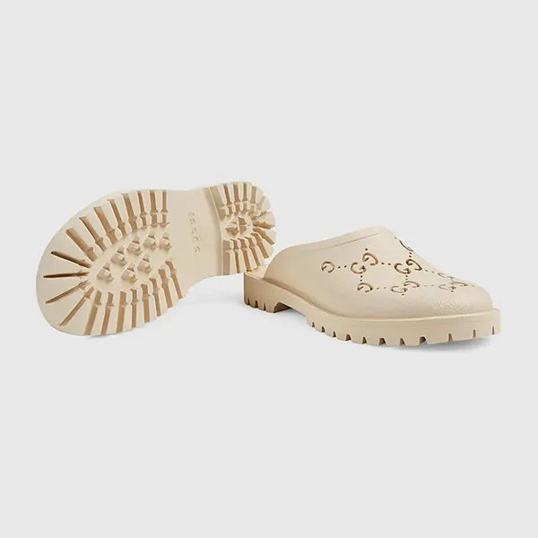 Dép Sục Nam Gucci Slip On Sandal 655517 JFB00 9022 Màu Trắng Kem Size 5 - Dép - Vua Hàng Hiệu