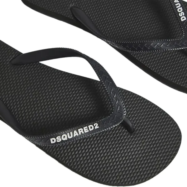 Dép Xỏ Ngón Dsquared2 Flip Flop Màu Đen Size 44