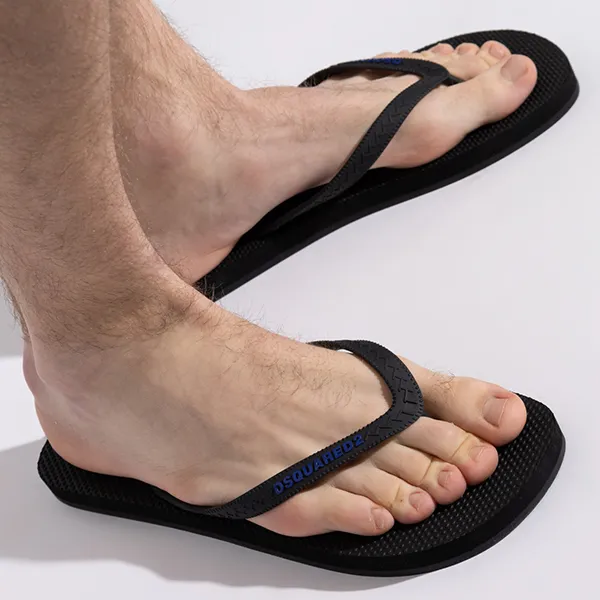 Dép Xỏ Ngón Nam Dsquared2 Flip Flop Black Màu Đen Size 41 - Dép - Vua Hàng Hiệu