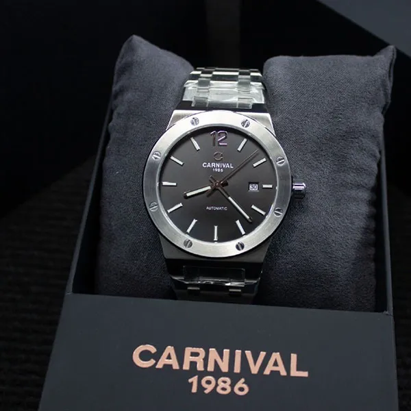 Đồng Hồ Nam Carnival 8122G-VT-D Màu Đen - Bạc
