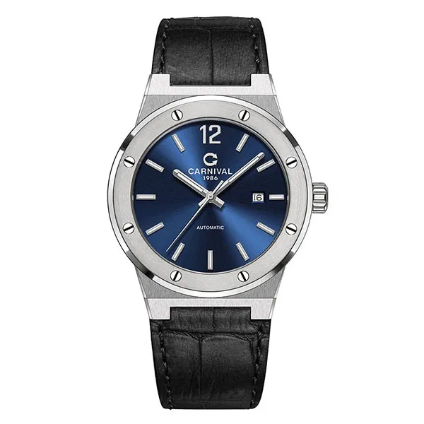 Đồng Hồ Nam Carnival 8122G-VT-DD-X Màu Xanh Bạc