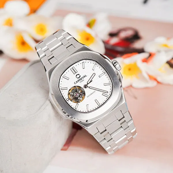 Đồng Hồ Nam Carnival 8128G1-VT-T Màu Bạc
