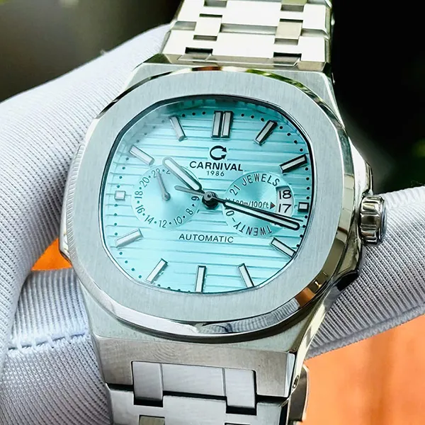Đồng Hồ Nam Carnival 8158G-VT-XD Màu Bạc Xanh - Đồng hồ - Vua Hàng Hiệu