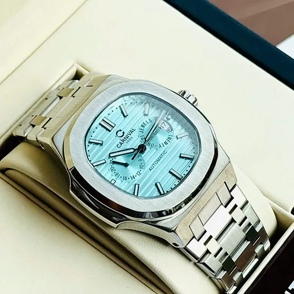 Đồng Hồ Nam Carnival 8158G-VT-XD Màu Bạc Xanh - Đồng hồ - Vua Hàng Hiệu