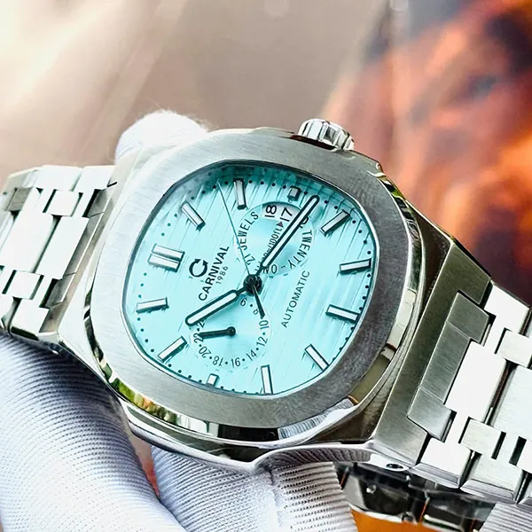 Đồng Hồ Nam Carnival 8158G-VT-XD Màu Bạc Xanh - Đồng hồ - Vua Hàng Hiệu