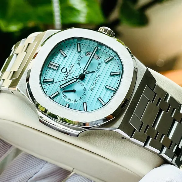 Đồng Hồ Nam Carnival 8158G-VT-XD Màu Bạc Xanh - Đồng hồ - Vua Hàng Hiệu