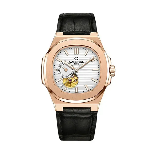 Đồng Hồ Nam Carnival 8159G-VH-DD-T Màu Đen - Vàng Hồng
