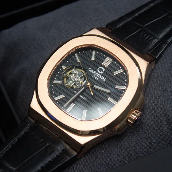 Đồng Hồ Nam Carnival Black Dial Automatic Watch 8128G1-VH-DD-D Màu Đen Vàng Hồng - Đồng hồ - Vua Hàng Hiệu