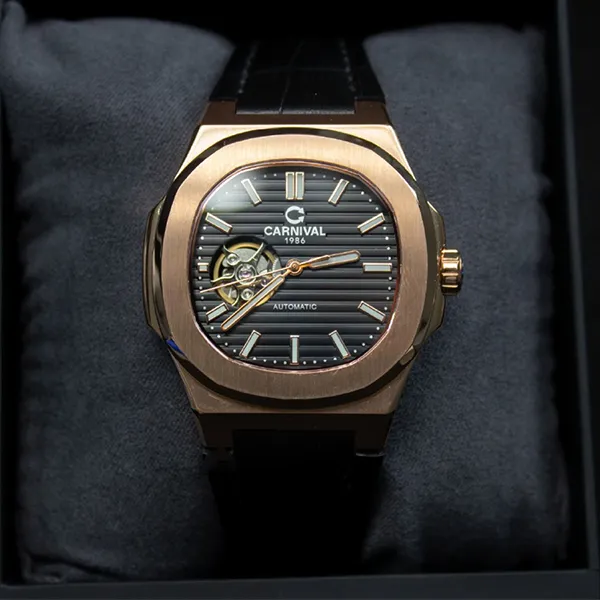 Đồng Hồ Nam Carnival Black Dial Automatic Watch 8128G1-VH-DD-D Màu Đen Vàng Hồng - Đồng hồ - Vua Hàng Hiệu