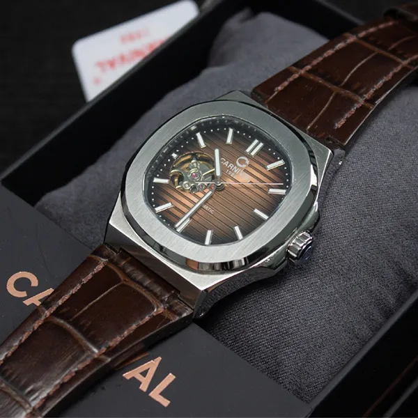 Đồng Hồ Nam Carnival Brown Dial Automatic Watch 8128G1-VT-DD-X Màu Bạc Nâu - Đồng hồ - Vua Hàng Hiệu