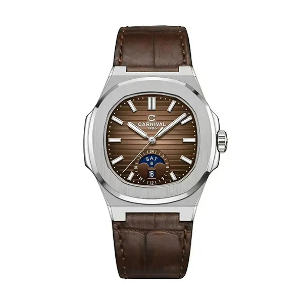 Đồng Hồ Nam Carnival Brown Dial Watch 8110G1-VT-DD-N Màu Nâu Bạc - Đồng hồ - Vua Hàng Hiệu