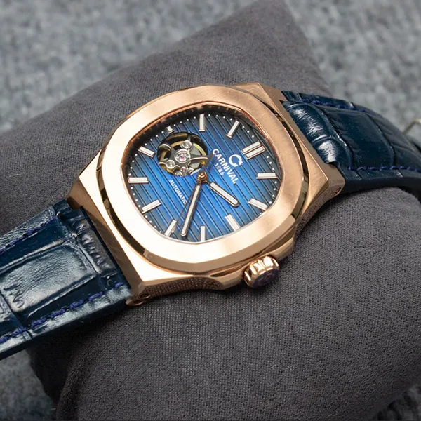 Đồng Hồ Nam Carnival Navy Dial Automatic Watch 8128G1-VH-DD-X Màu Xanh Navy Vàng Hồng