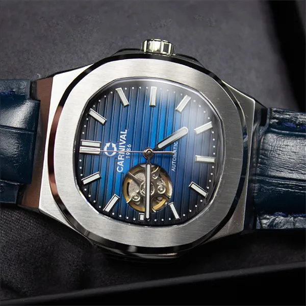 Đồng Hồ Nam Carnival Navy Dial Automatic Watch 8128G1-VT-DD-X Màu Bạc Xanh Navy