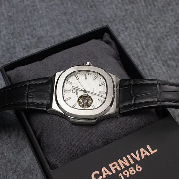 Đồng Hồ Nam Carnival Silver Dial Automatic Watch 8128G1-VT-DD-T Màu Bạc - Đồng hồ - Vua Hàng Hiệu