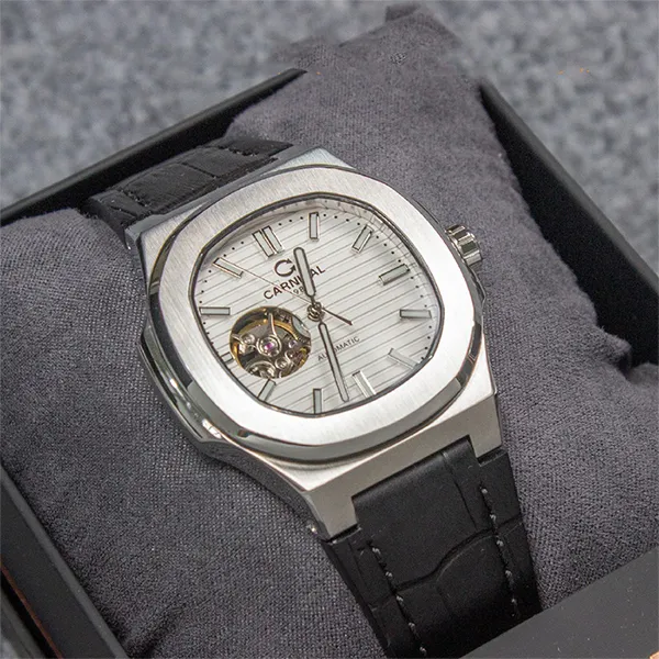 Đồng Hồ Nam Carnival Silver Dial Automatic Watch 8128G1-VT-DD-T Màu Bạc - Đồng hồ - Vua Hàng Hiệu