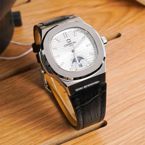 Đồng Hồ Nam Carnival Silver Dial Watch 8110G1-VT-DD-T Màu Bạc - Đồng hồ - Vua Hàng Hiệu