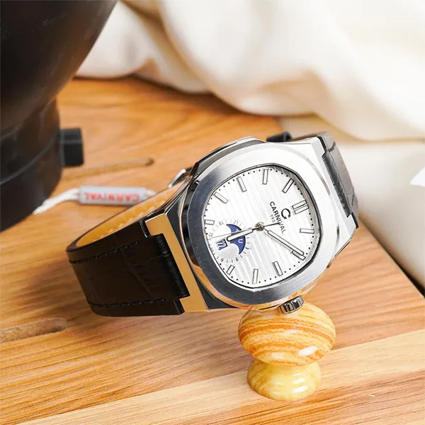 Đồng Hồ Nam Carnival Silver Dial Watch 8110G1-VT-DD-T Màu Bạc - Đồng hồ - Vua Hàng Hiệu
