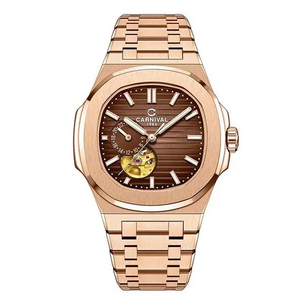 Đồng Hồ Nam Carnival Watch 8159G-VH-N Màu Nâu - Vàng Hồng