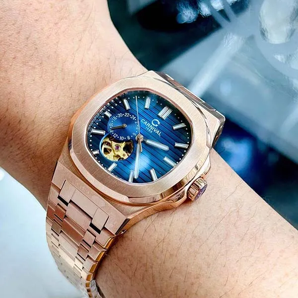 Đồng Hồ Nam Carnival Watch 8159G-VH-X Màu Xanh Navy - Vàng Hồng - Đồng hồ - Vua Hàng Hiệu