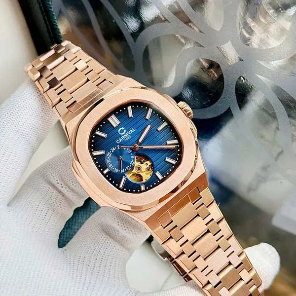 Đồng Hồ Nam Carnival Watch 8159G-VH-X Màu Xanh Navy - Vàng Hồng - Đồng hồ - Vua Hàng Hiệu