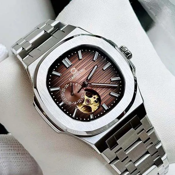 Đồng Hồ Nam Carnival Watch 8159G-VT-N Màu Bạc - Nâu - Đồng hồ - Vua Hàng Hiệu