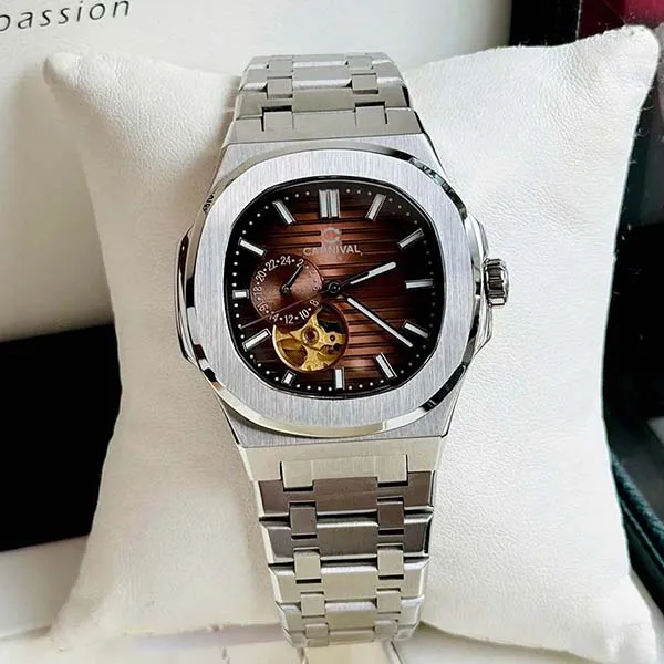 Đồng Hồ Nam Carnival Watch 8159G-VT-N Màu Bạc - Nâu - Đồng hồ - Vua Hàng Hiệu