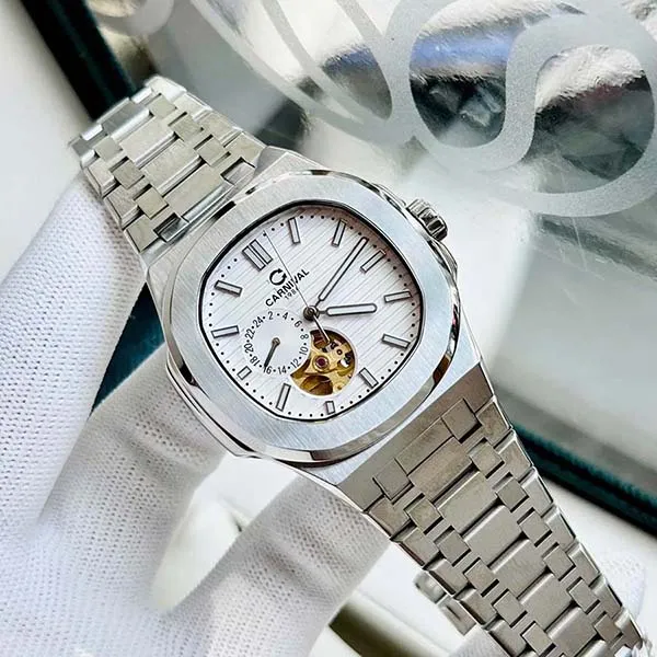 Đồng Hồ Nam Carnival Watch 8159G-VT-T Màu Bạc