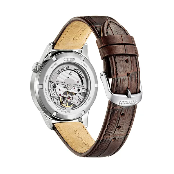 Đồng Hồ Nam Citizen Automatic Open Heart NH9130-17A Màu Nâu Vàng - Đồng hồ - Vua Hàng Hiệu