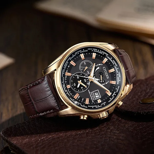 Đồng Hồ Nam Citizen Eco-Drive Watch AT9123-13E Màu Nâu - Đồng hồ - Vua Hàng Hiệu