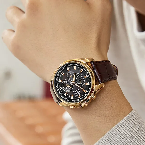 Đồng Hồ Nam Citizen Eco-Drive Watch AT9123-13E Màu Nâu - Đồng hồ - Vua Hàng Hiệu
