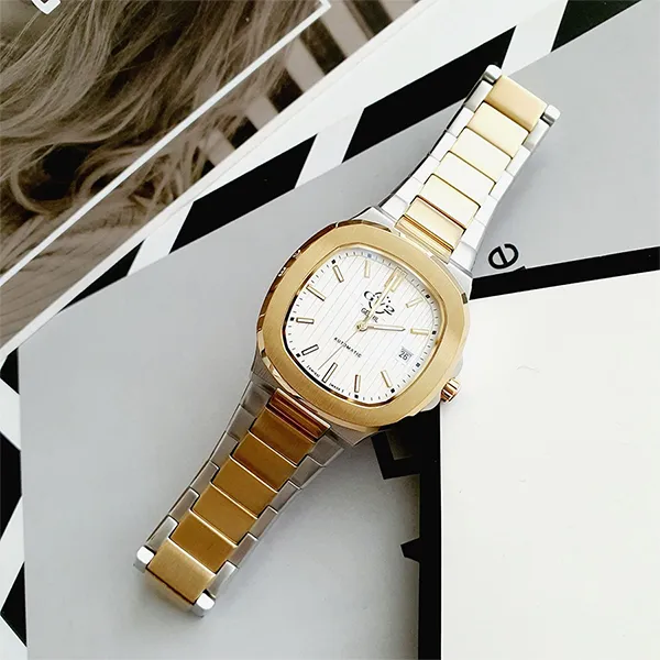 Đồng Hồ Nam GV2 By Gevril 18103 Potente Swiss Automatic Watch Màu Bạc Phối Vàng