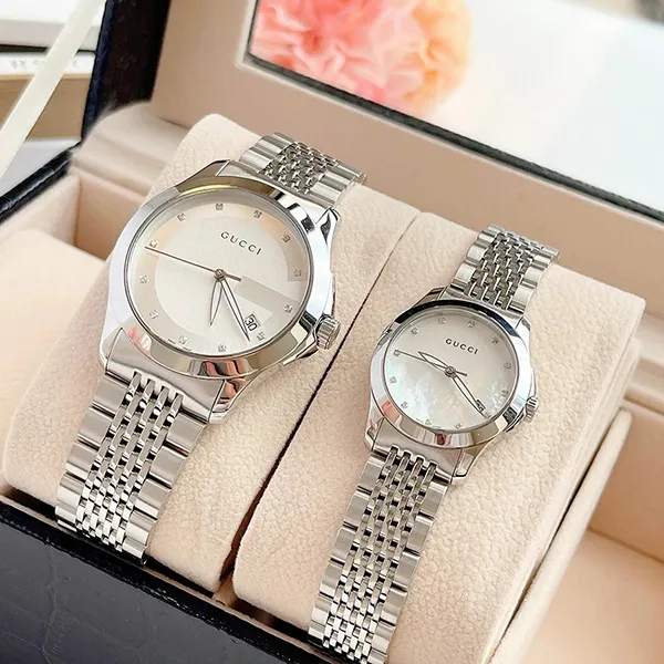 Đồng Hồ Nam Gucci G-Timeless Classic Stainless Steel Watch YA126404 Màu Bạc