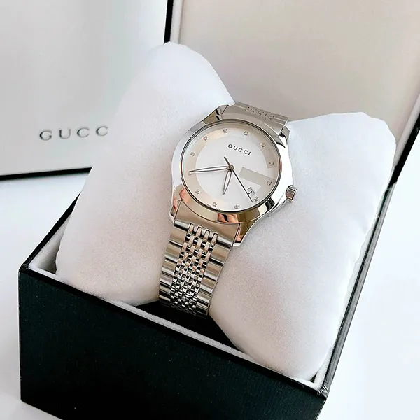 Đồng Hồ Nam Gucci G-Timeless Classic Stainless Steel Watch YA126404 Màu Bạc