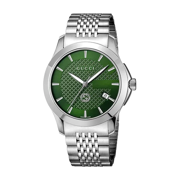 Đồng Hồ Nam Gucci G Timeless Green 38mm YA1264108 Màu Bạc Phối Xanh Lá