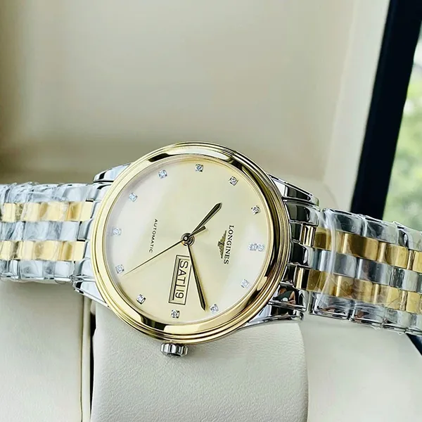 Đồng Hồ Nam Longines Automatic L4.899.3.37.7 (L48993377) Màu Bạc Phối Vàng