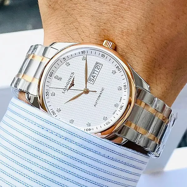 Đồng Hồ Nam Longines Master 18K Watch L2.755.5.97.7 Màu Vàng Hồng/Bạc - Đồng hồ - Vua Hàng Hiệu