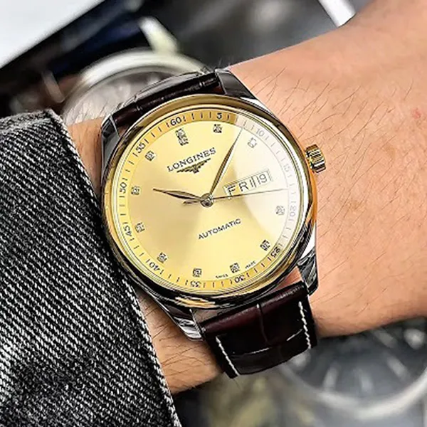 Đồng Hồ Nam Longines Master Automatic Watch L2.755.5.37.3 Màu Nâu/Vàng - Đồng hồ - Vua Hàng Hiệu