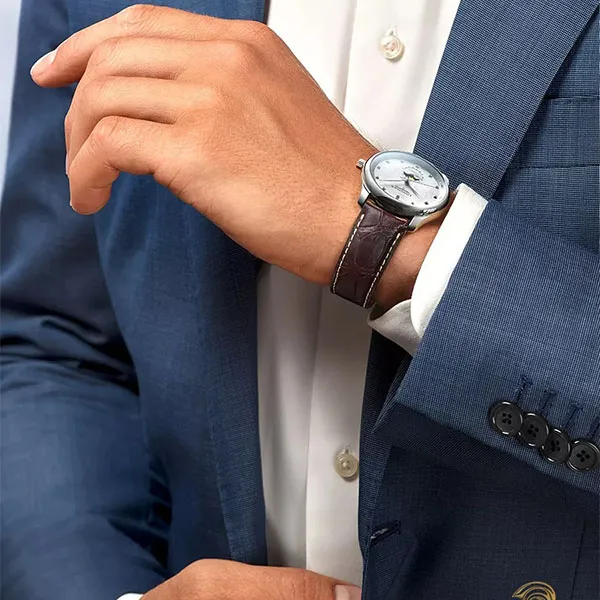 Đồng Hồ Nam Longines Master L2.909.4.77.3 Moonphase 40mm Màu Nâu Bạc - Đồng hồ - Vua Hàng Hiệu