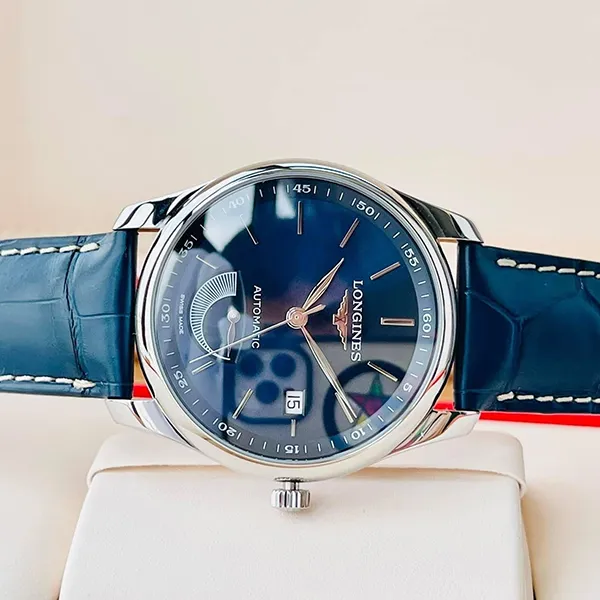 Đồng Hồ Nam Longines Master Power Reserve L2.908.4.92.0 Màu Bạc Xanh Navy