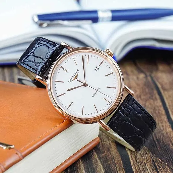 Đồng Hồ Nam Longines Presence Automatic Indexes L4.922.1.12.2 Màu Vàng Đen