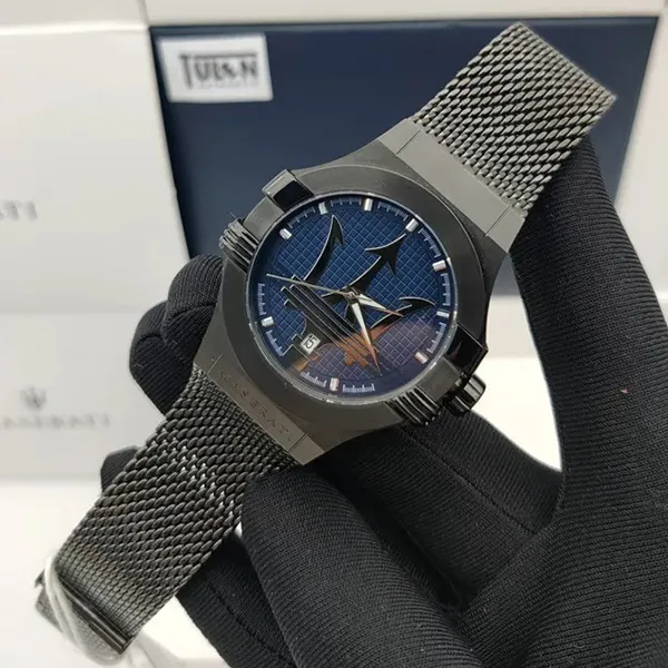 Đồng Hồ Nam Maserati Potenza 42mm Quartz Blue Dial Màu Xám Chì - Đồng hồ - Vua Hàng Hiệu
